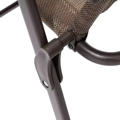 Crestlive Products Set da pranzo da patio 6 pezzi con 4 sedie pieghevoli, tavolo quadrato in vetro temperato e ombrellone