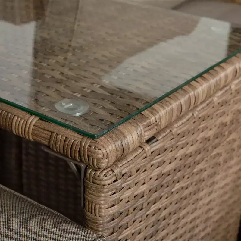 Flash Furniture Nico Set Divano Modulare a Due Posti con Tavolo e Pouf per Interni/Esterni