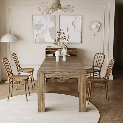 GDFStudio Torin Tavolo da pranzo moderno allungabile con ripiano portaoggetti