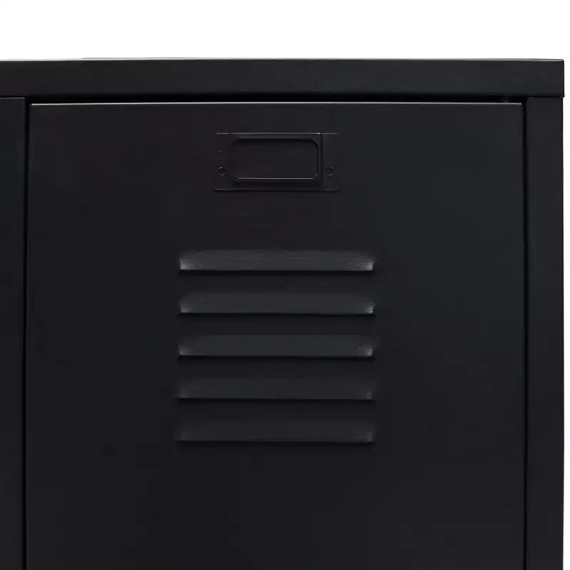 vidaXL Armoire en tôle noire avec étagères réglables moyennes