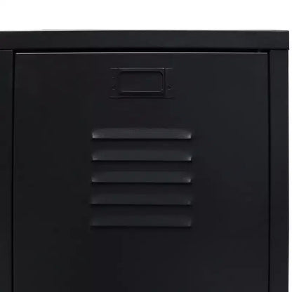 vidaXL Armoire en tôle noire avec étagères réglables moyennes