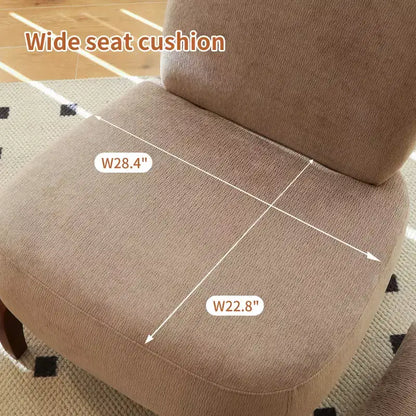 Moderna sedia imbottita graziosa, comoda poltrona senza braccioli per salotto, camera da letto, appartamento o balcone - Panipeachy