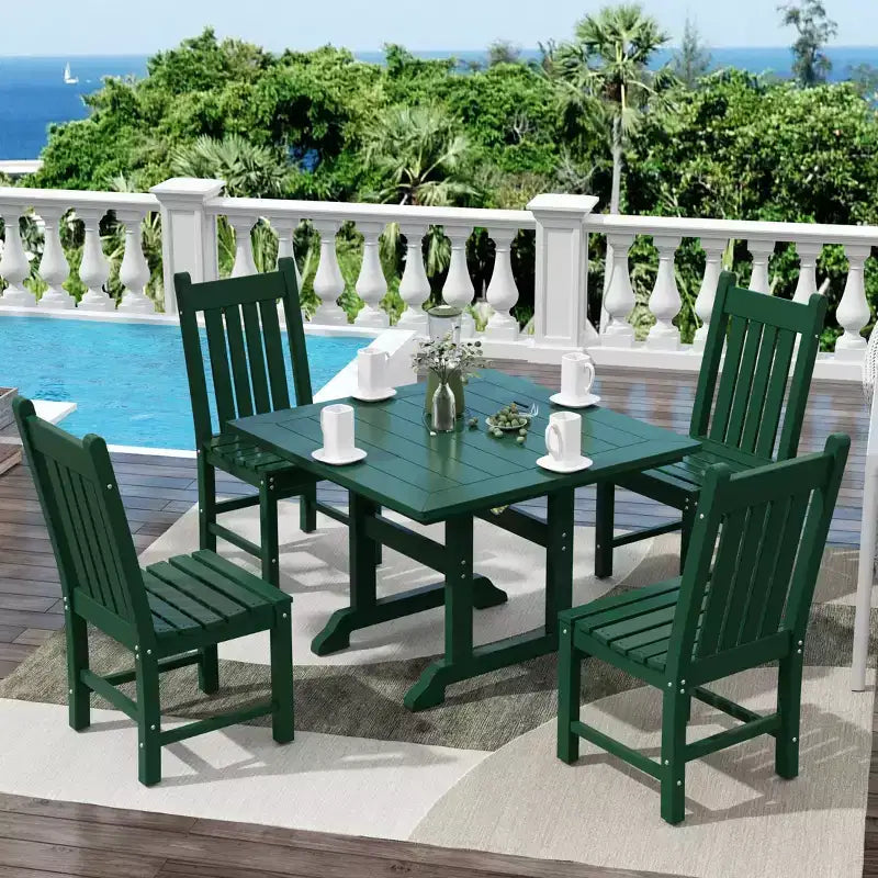 WestinTrends Set da pranzo da esterno di 5 pezzi, tavolo quadrato e sedie
