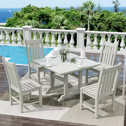 WestinTrends Set da pranzo da esterno di 5 pezzi, tavolo quadrato e sedie