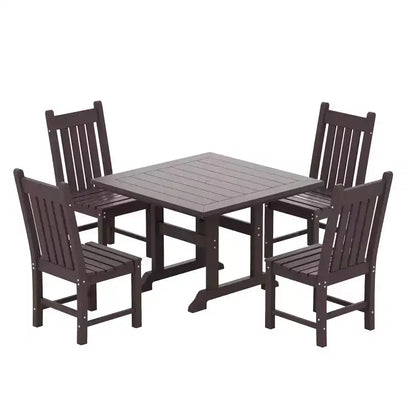 WestinTrends Set da pranzo da esterno di 5 pezzi, tavolo quadrato e sedie