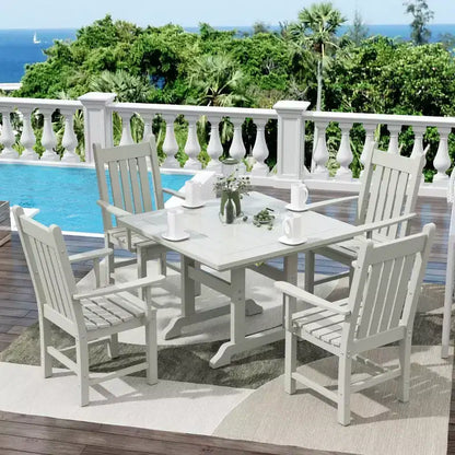 WestinTrends Set da pranzo da esterno di 5 pezzi, con tavolo quadrato e poltrone
