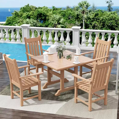WestinTrends Set da pranzo da esterno di 5 pezzi, con tavolo quadrato e poltrone