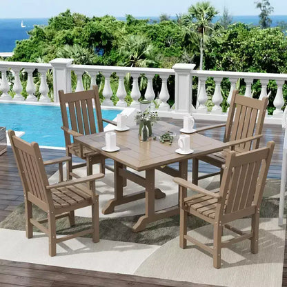 WestinTrends Set da pranzo da esterno di 5 pezzi, con tavolo quadrato e poltrone