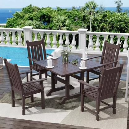 WestinTrends Set da pranzo da esterno di 5 pezzi, con tavolo quadrato e poltrone