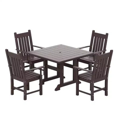 WestinTrends Set da pranzo da esterno di 5 pezzi, con tavolo quadrato e poltrone
