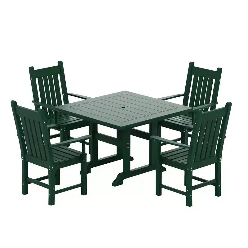 WestinTrends Set da pranzo da esterno di 5 pezzi, con tavolo quadrato e poltrone