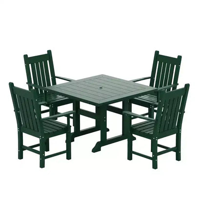 WestinTrends Set da pranzo da esterno di 5 pezzi, con tavolo quadrato e poltrone