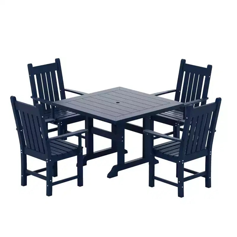 WestinTrends Set da pranzo da esterno di 5 pezzi, con tavolo quadrato e poltrone