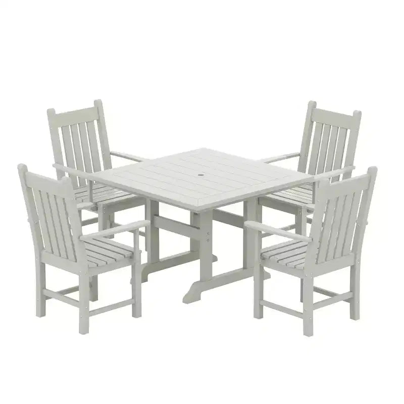 WestinTrends Set da pranzo da esterno di 5 pezzi, con tavolo quadrato e poltrone