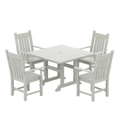 WestinTrends Set da pranzo da esterno di 5 pezzi, con tavolo quadrato e poltrone