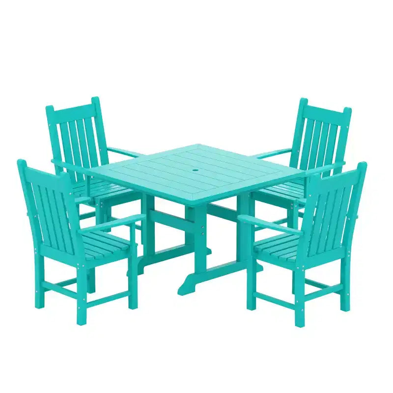 WestinTrends Set da pranzo da esterno di 5 pezzi, con tavolo quadrato e poltrone