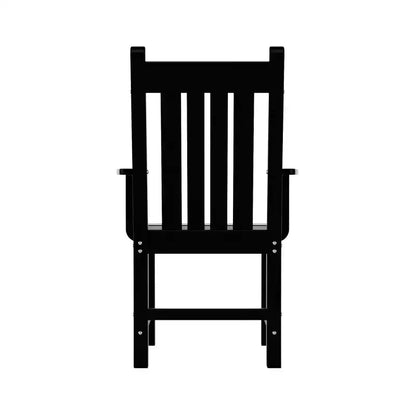 WestinTrends Malibu Set da Pranzo per Esterni da 7 Pezzi, Tavolo da Pranzo per Esterni con Sedie da Pranzo, Nero