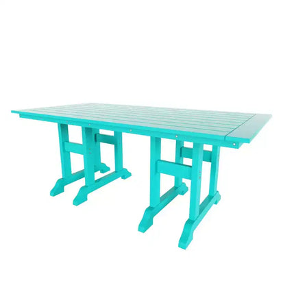 WestinTrends Malibu Ensemble de salle à manger d'extérieur 7 pièces avec table de salle à manger et chaise de salle à manger, turquoise