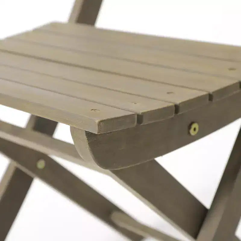 Set da pranzo pieghevole GDFStudio Rabion da esterno a 5 pezzi in legno di acacia, grigio