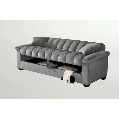 Divano letto convertibile in velluto da 82,7" con 2 cuscini