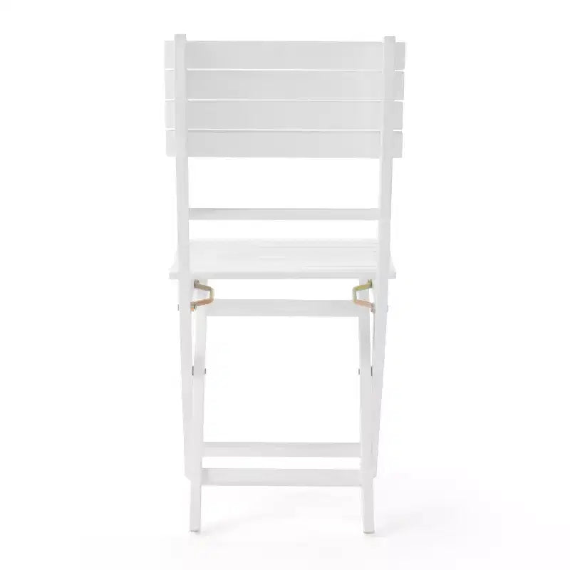 GDFStudio Rabion Ensemble de salle à manger pliant 5 pièces en bois d'acacia d'extérieur, Blanc