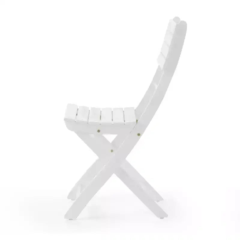 GDFStudio Rabion Ensemble de salle à manger pliant 5 pièces en bois d'acacia d'extérieur, Blanc