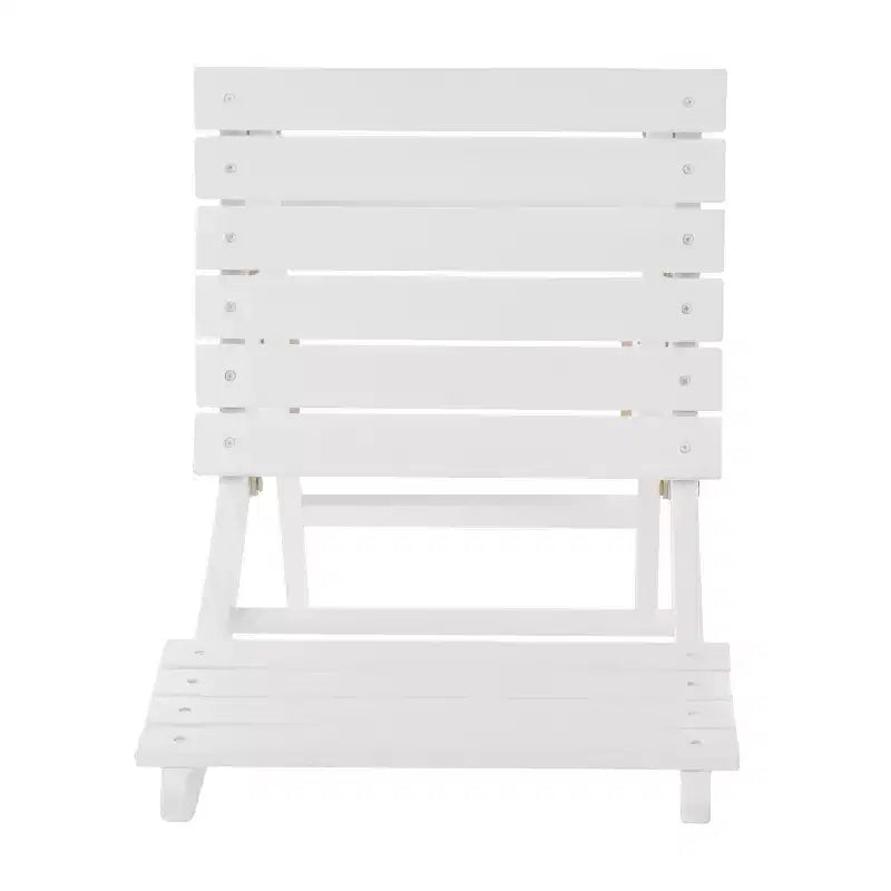 GDFStudio Rabion Ensemble de salle à manger pliant 5 pièces en bois d'acacia d'extérieur, Blanc