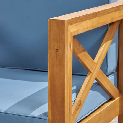 Set da conversazione Brava Outdoor a 6 pezzi in legno di acacia di Christopher Knight Home