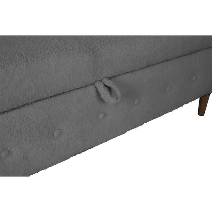 Panca contenitore per camera da letto, fondo letto, con braccioli arrotolati, in velluto, divano ottomana, panca lunga