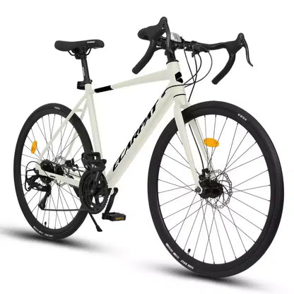 Vélo de Route Whisen, Cadre en Aluminium Léger, Freins à Disque, 16 Vitesses, Accélération Rapide, Adapté aux Hommes et aux Femmes
