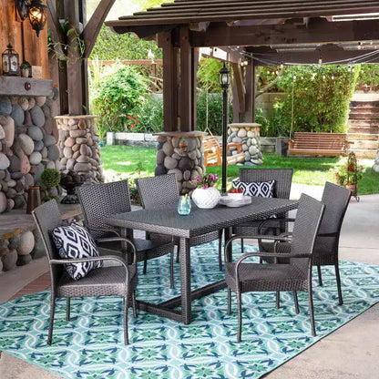 Set da pranzo in vimini 7 pezzi Melville - Christopher Knight Home