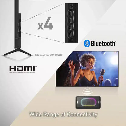 Panasonic Serie W70 Smart TV LED 4K Ultra HD da 55" con Fire TV, Soundbar, supporto e accessori