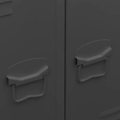 vidaXL Armoire en tôle noire avec étagères réglables moyennes
