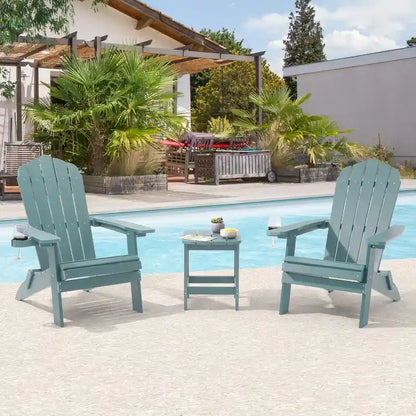 Bonosuki Set di 2 sedie Adirondack pieghevoli per patio e braciere