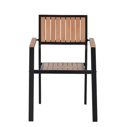 Ensemble de salle à manger d'extérieur extensible 7 pièces avec table extensible et 6 fauteuils