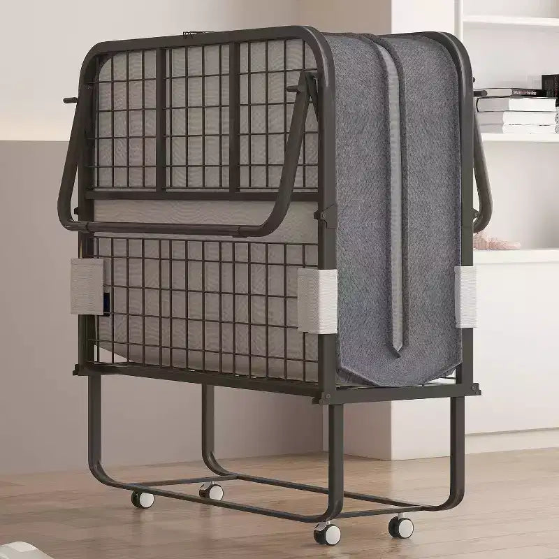 Mjkone Letto Pieghevole con Materasso, Lettino Portatile per Ospiti da Campeggio, Lettino Pieghevole Imbottito Morbido