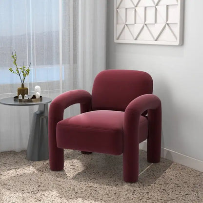 Fauteuil d'appoint SEYNAR moderne du milieu du siècle en velours pour salon