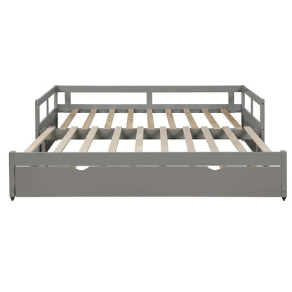 Divano Letto Estensibile con Letto Estraibile, Divano Letto in Legno con Letto Estraibile