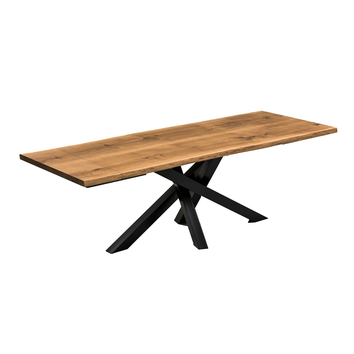 Table à manger en noyer avec pied araignée - Fabriquée à la main en bois massif - cette magnifique table en noyer avec pied araignée est une pièce maîtresse