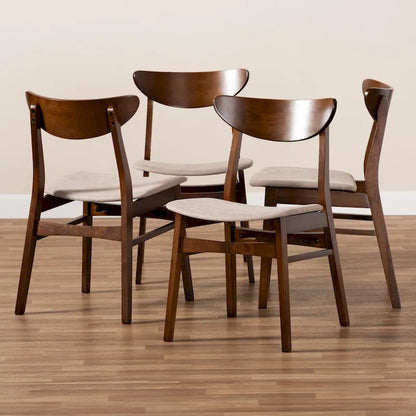 Set di 4 sedie da pranzo moderne e di transizione Parlin di metà secolo