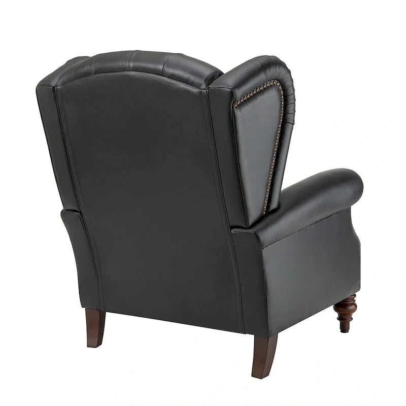 Fauteuil en cuir classique Alex avec clous décoratifs par HULALA HOME
