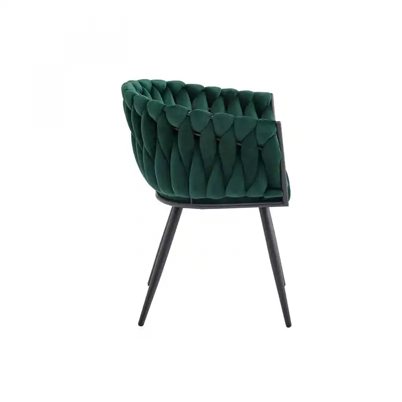 Chaise de salle à manger Accent, Velours vert