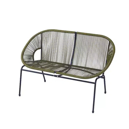 Christopher Knight Home Paoa Set Salotto da Esterno in 3 Pezzi Intrecciato con Struttura in Ferro (Tavolo Non Incluso)