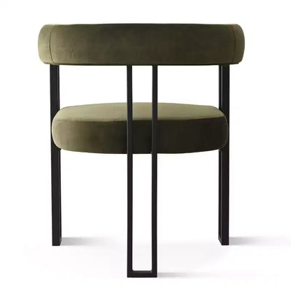 Set tavolo da pranzo allungabile da 120-210 cm per 4 persone, tavolo nero e 4 sedie da pranzo imbottite in velluto con gambe in metallo, stile moderno