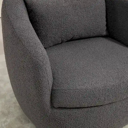 Fauteuil club pivotant rembourré avec rangement, chaise d'appoint moderne pour salon, chambre, bureau ou coin lecture