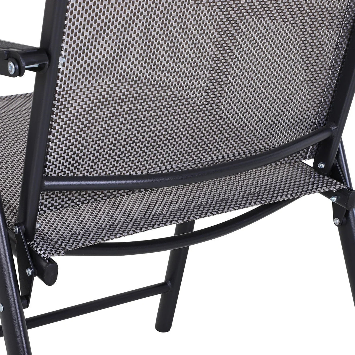 Set di 4 sedie pieghevoli Outsunny per patio, dal design semplice ed elegante, comode per terrazza, giardino, cortile e viaggio