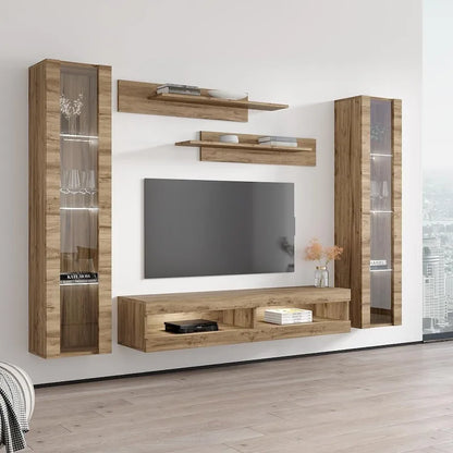 Meuble TV Mural Flottant Moderne Fly AB2 34TV