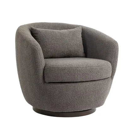 Fauteuil club pivotant rembourré avec rangement, chaise d'appoint moderne pour salon, chambre, bureau ou coin lecture