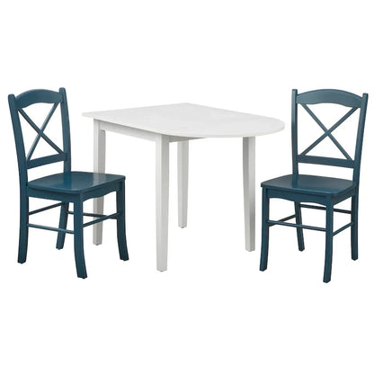 Set da pranzo di 3 pezzi con tavolino allungabile Simple Living Country Cottage