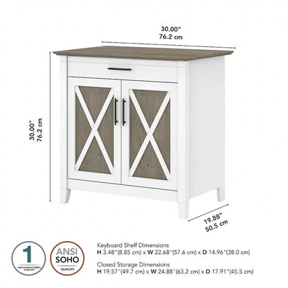 Scrittoio Key West con mobiletto di Bush Furniture